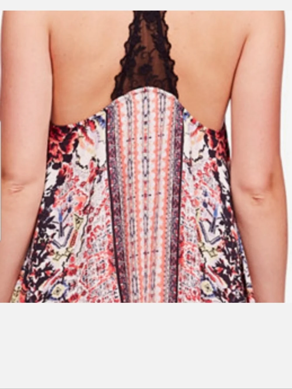 NWT Free People Floral V-Neck Slip Dress in Multicolor Size M - Picture 4 of 4